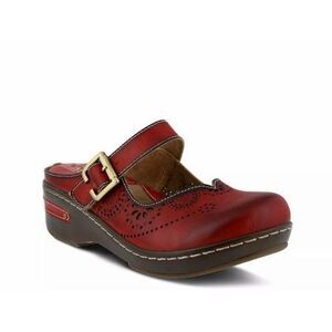 L'Artiste Clog Ameria Leather Red 40 US 9